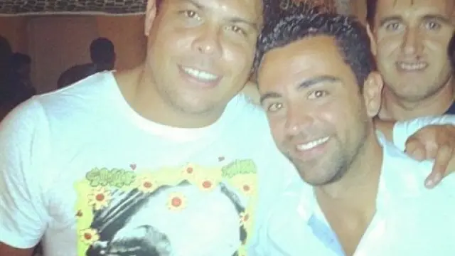 Ronaldo y Xavi Hernández de fiesta en Ibiza