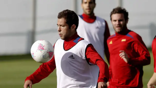 La selección española se ha preparado este sábado para el partido contra los hondureños.