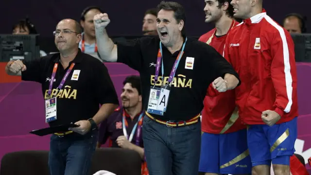 Valero Rivera, tras la victoria contra Serbia del equipo olímpico español.