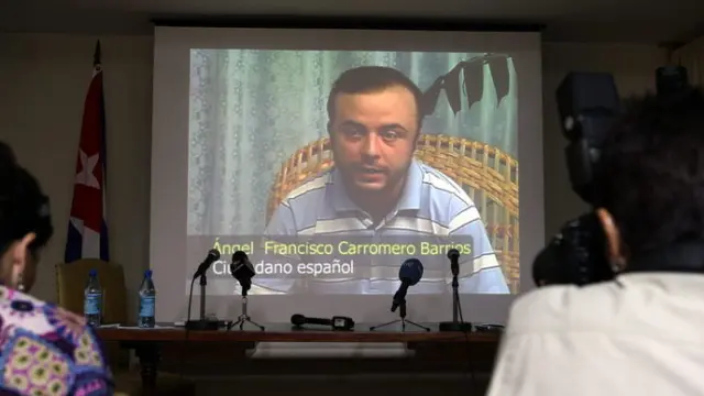 La declaración del español Ángel Carromero, fue mostrada en vídeo
