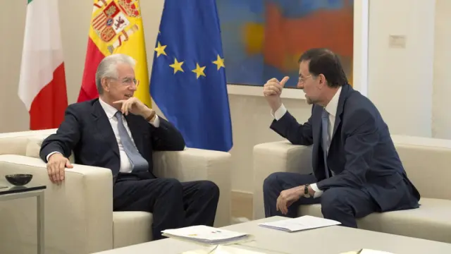 Monti y Rajoy en la Moncloa