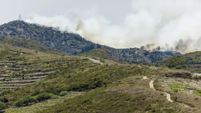 Incendio en la isla de La Gomera