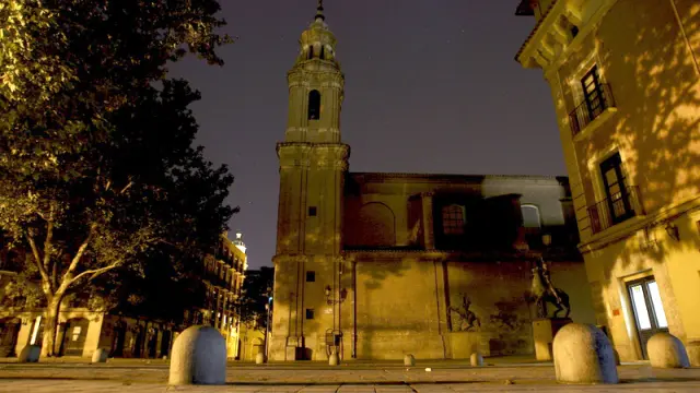El centro de Zaragoza de noche