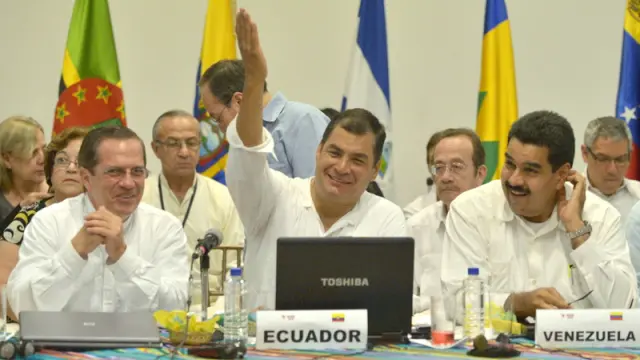 Reunión del ALBA en apoyo a Ecuador
