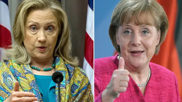 Hillary Clinton y Angela Merkel