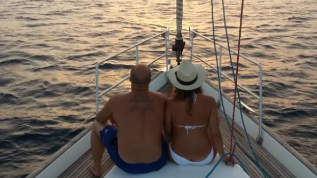 La pareja disfruta de sus vacaciones en Ibiza