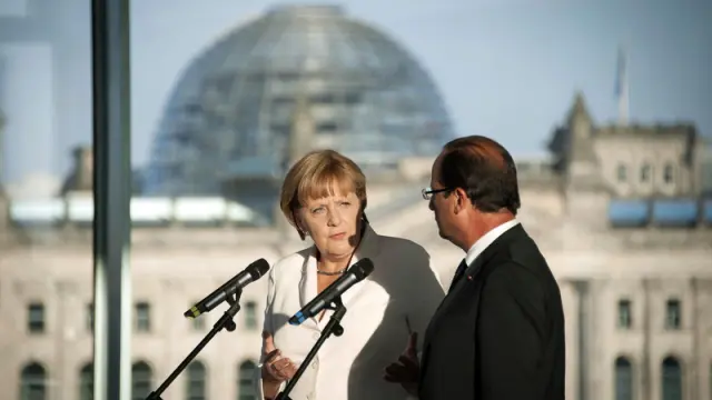 Merkel y Hollande se han mostrado unidos en su reunión