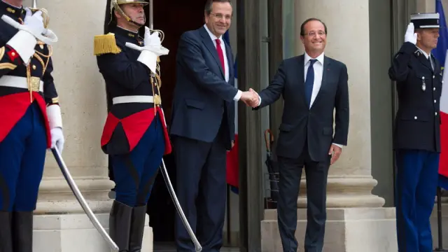 Samaras y Hollande, en París
