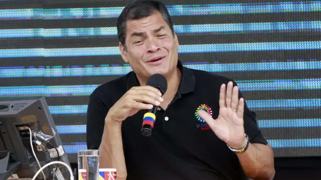 Correa en un acto en su país