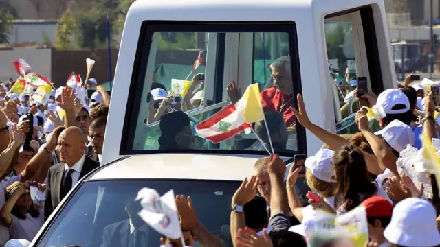 El Papa, esta mañana en  Beirut