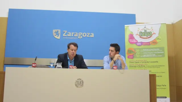 Jerónimo Blasco y Diego Franco, durante la presentación.