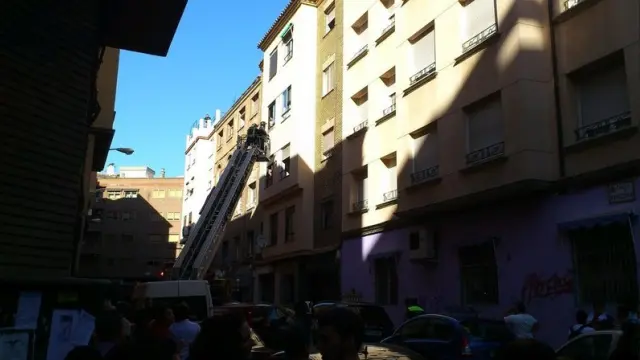 Incendio en un piso de la calle Vasconia.