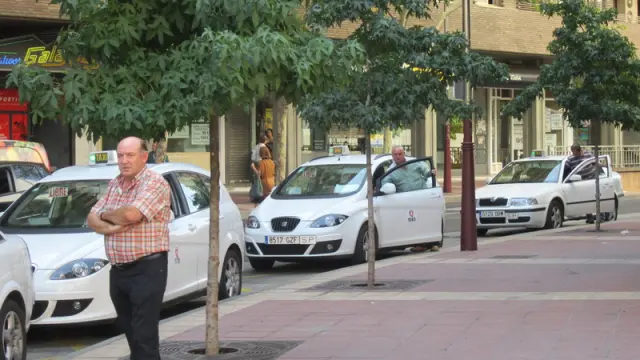 Parada de taxis situada en Zaragoza
