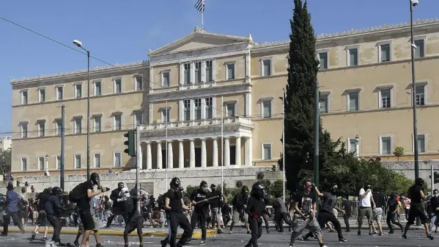 Protestas en Atenas