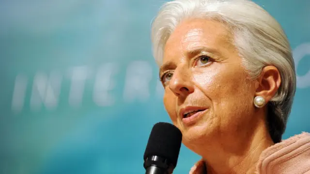 Christine Lagarde, durante una conferencia.