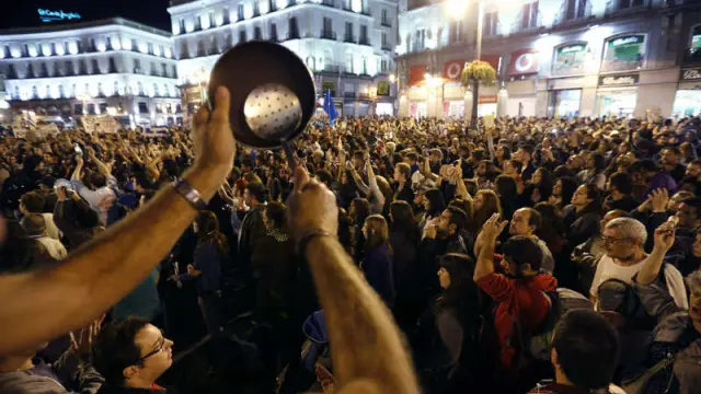 Imágenes del 15M en Puerta del Sol.