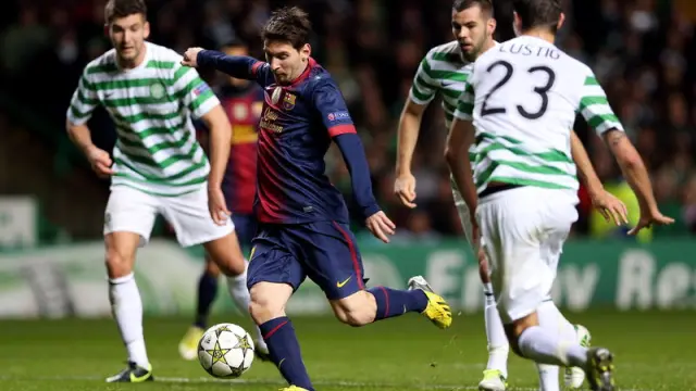 Messi intentó nivelar el marcador.
