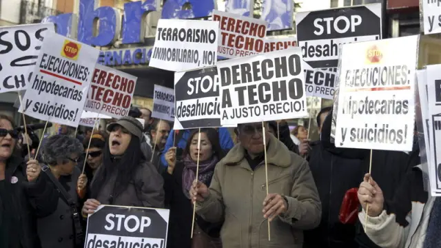 Protesta contra los desahucios en Madrid