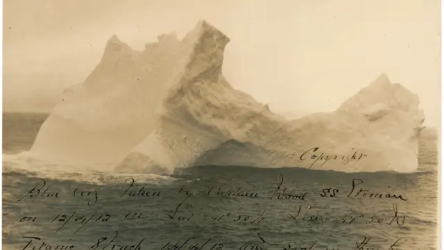 Fotografía que se subasta del iceberg contra el que chocó el Titanic