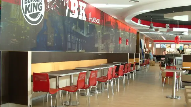 Interior del Burger King en Huesca