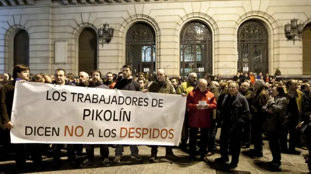 Protesta de los trabajadores de Pikolín
