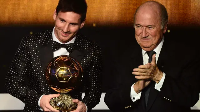 Messi, junto a Blatter