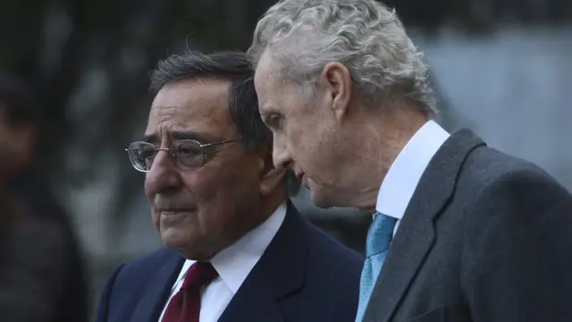 Panetta y Morenés duarante la visita oficial del secretario de Defensa estadounidense a España.