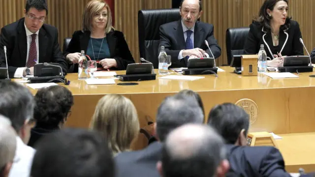 Reunión del grupo parlamentario del PSOE en el Congreso.