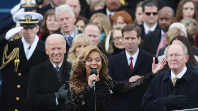 Beyoncé cantó el himno nacional durante la investidura de Obama