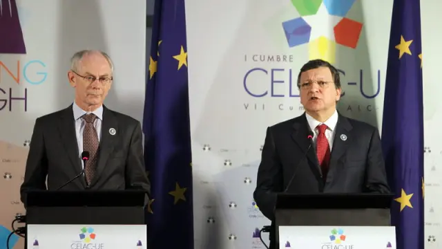 Los presidentes del Consejo Europeo, Herman Van Rompuy; y de la Comisión Europea, José Manuel Durao Barroso.
