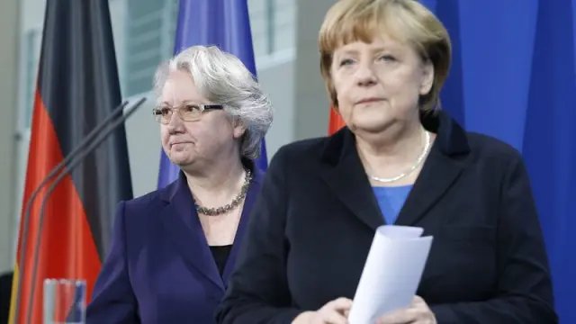 Schavan y Merkel