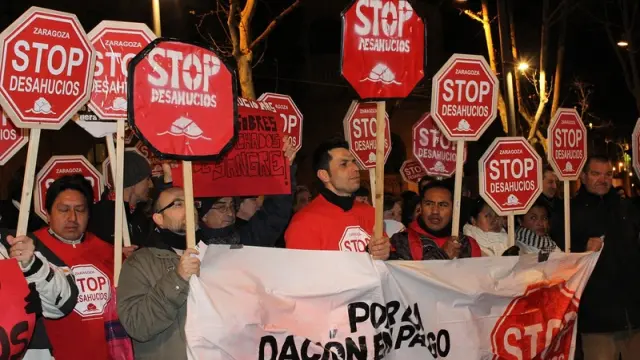 Concentración de Stop Desahucios en Zaragoza
