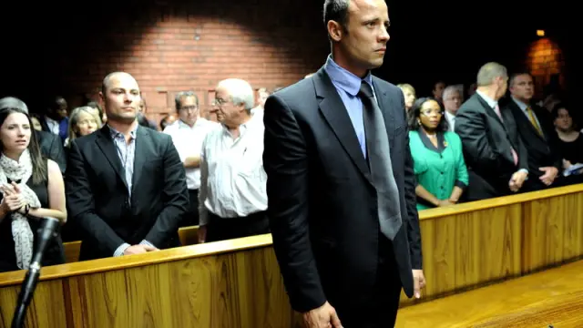 Oscar Pistorius en los juzgados de Pretoria