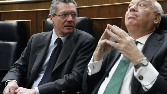 Alberto Ruiz Gallardón y García Margallo en el debate sobre el estado de la Nación