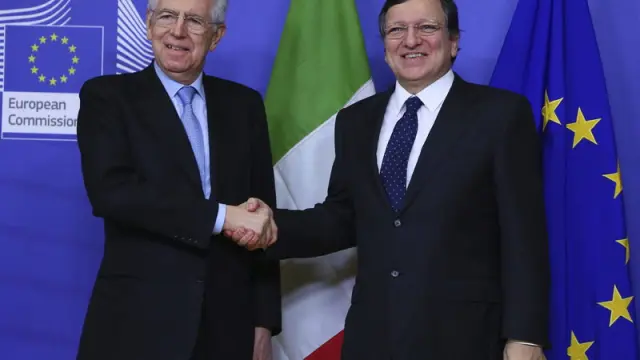Barroso celebró una cena privada con el primer ministro saliente de Italia, Mario Monti
