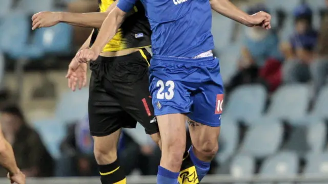Stefan Babovic durante el Getafe-Real Zaragoza