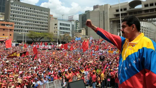 Los chavistas hacen campaña por Maduro