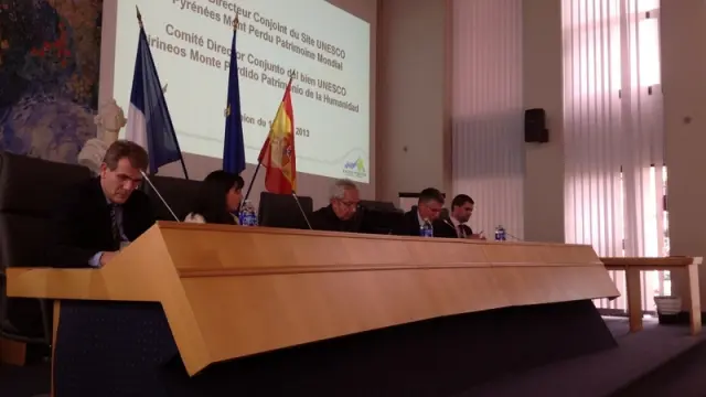 Un momento de la reunión del Comité de Pirineos-Monte Perdido