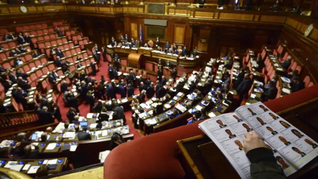 Primera sesión de la nueva legislatura en el Senado italiano