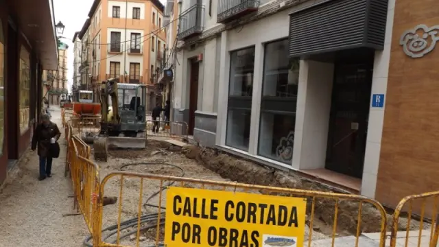 Foto del estado de las obras en Huesca