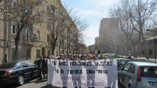 Manifestación de Jubilados Indignados esta semana en Las Fuentes