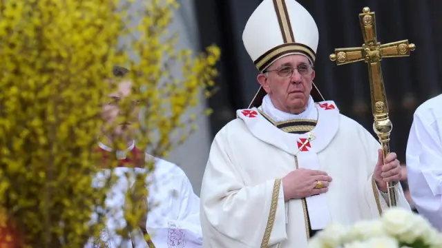 El papa Francisco, durante la Misa de Resurrección