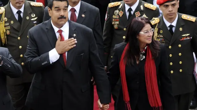 Nicolás Maduro, en la ceremonia de investidura como presidente