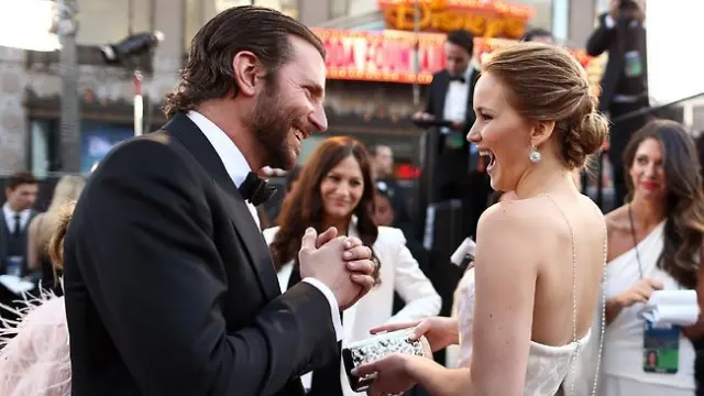 Jennifer Lawrence y Bradley Cooper, en la anterior edición de los Óscar