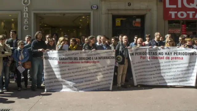 Concentración de periodistas en Zaragoza
