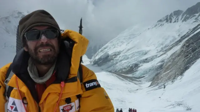 Carlos Pauner en su ascenso al Everest