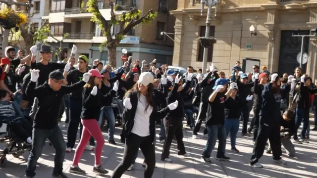 'Flashmob' en Huesca