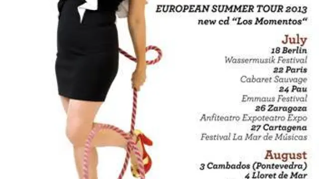 Julieta Venegas estará el 26 de julio en Zaragoza