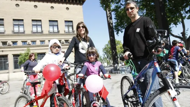 Bicicletada escolar en Zaragoza