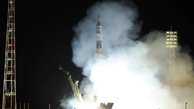 Despegue de la nave rusa Soyuz TMA-09M